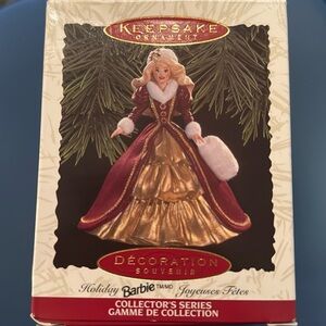 Holiday BARBIE ornament collectors 1996
